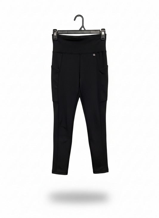 SCULPT |S| WAIST 24| HIGH-WAISTED BLACK PERFORMANCE LEGGINGS
