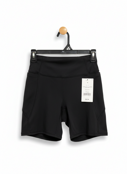 COTTON ON |M| WAIST 23| WOMEN’S BLACK PERFORMANCE TRAINING SHORTS - HIGH-WAISTED ATHLETIC BIKER SHORTS