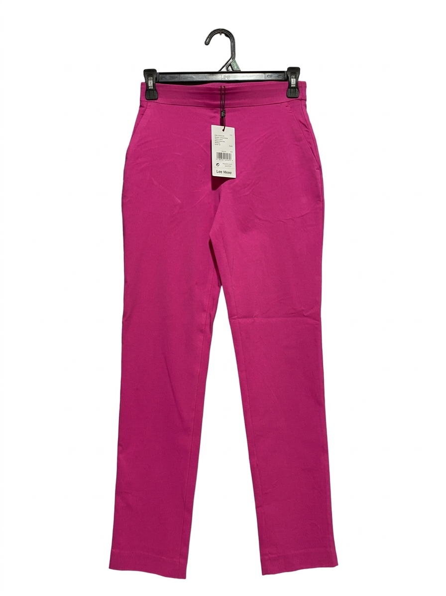 PREVIEW |S| WAIST 26| B7| MAGENTA PINK HIGH-RISE STRAIGHT-LEG TROUSERS