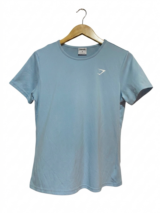 GYMSHARK  | M| BUST 18| LIGHT BLUE SHORT SLEEVE TRAINING TEE SHIRT