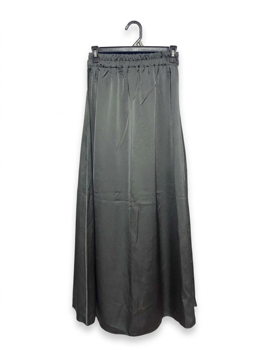 |M| WAIST 26| B9| LUXE SATIN CHARCOAL GREY MAXI SKIRT
