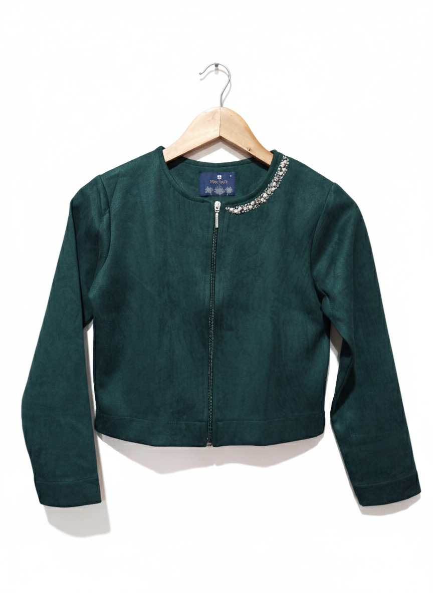 Miss Grace Single-Color Zip-Up Jackets W-16 / L-16.5