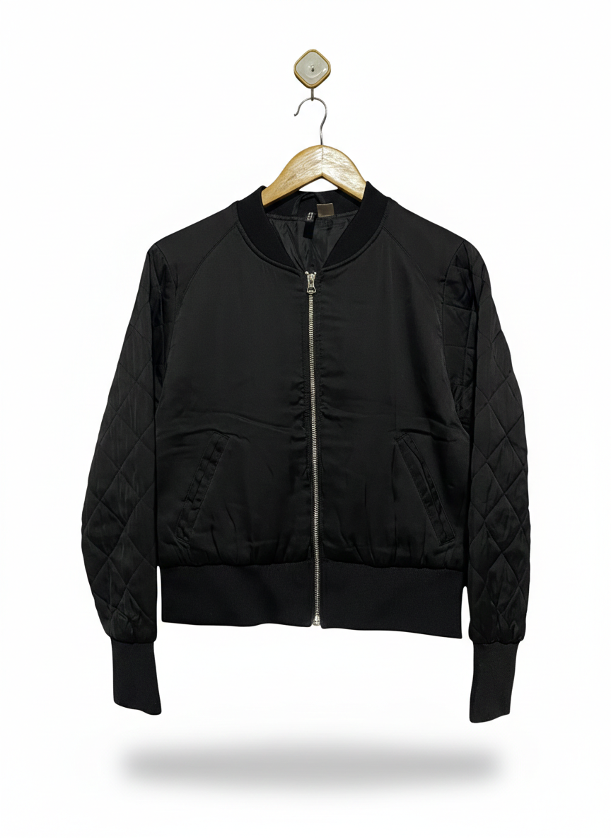 H&M DIVIDED |L| BUST 22| Diamond Quilted Bomber Jacket
