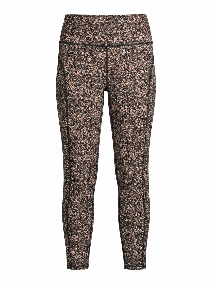 BODY |M| WAIST 27| B11|  VINTAGE DITSY FLORAL HIGH-RISE LEGGINGS - EARTH TONE ACTIVEWEAR
