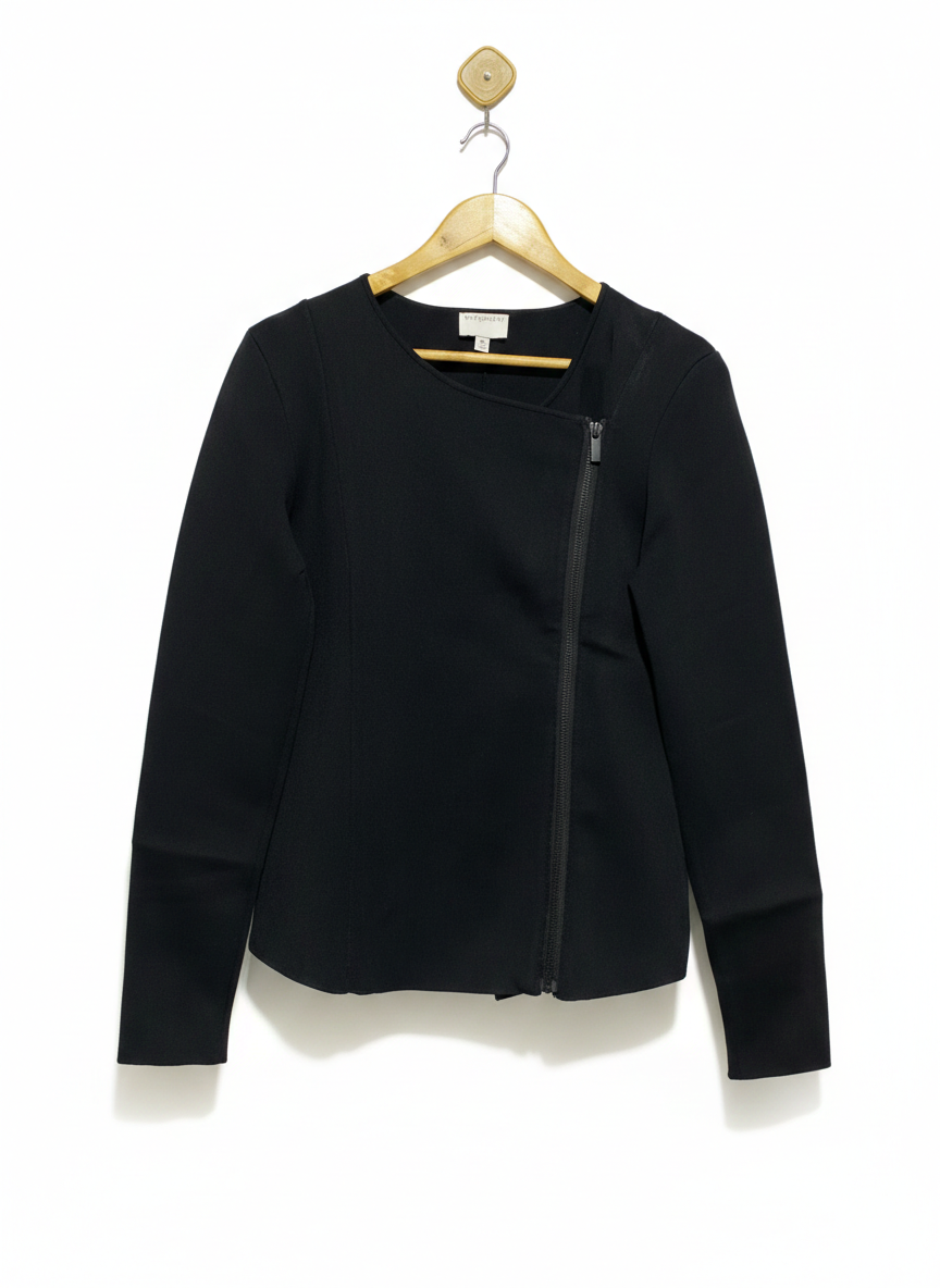 WITCHERY |M| BUST 17| Black Asymmetrical Zip Jacket