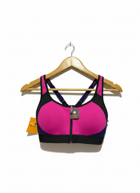 CHAMPION |S| BUST 13| Sports Bra With A Front-Zip Closure