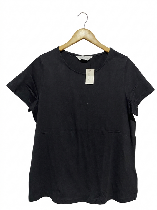 AVON | L| BUST 20| B10| MARKS & SPENCER ESSENTIALS BLACK COTTON CREW NECK T-SHIRT