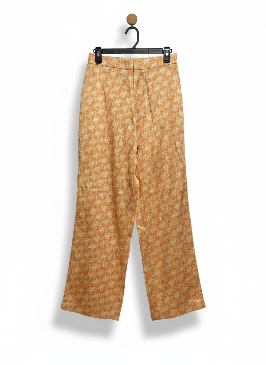 BBWM WOMAN |M| WAIST 27| C7| ORANGE FLORAL PALAZZO TROUSERS