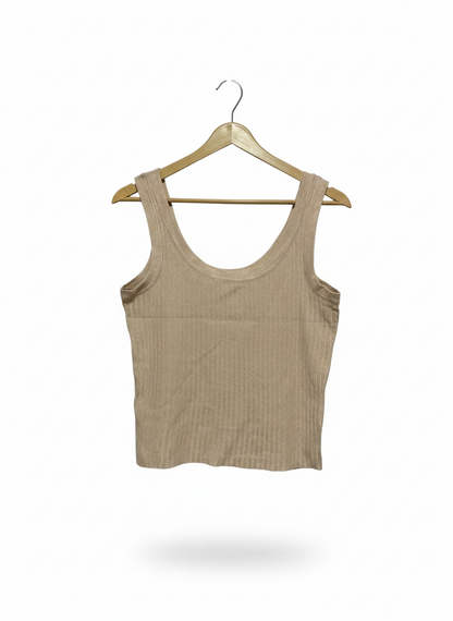 ANKO |M| BUST 16| Ribbed Scoop-Neck Tank Top