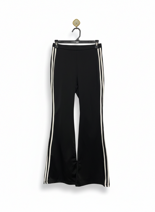 SHEIN |S| WAIST 26| Black Flared Pants With White Side Stripes