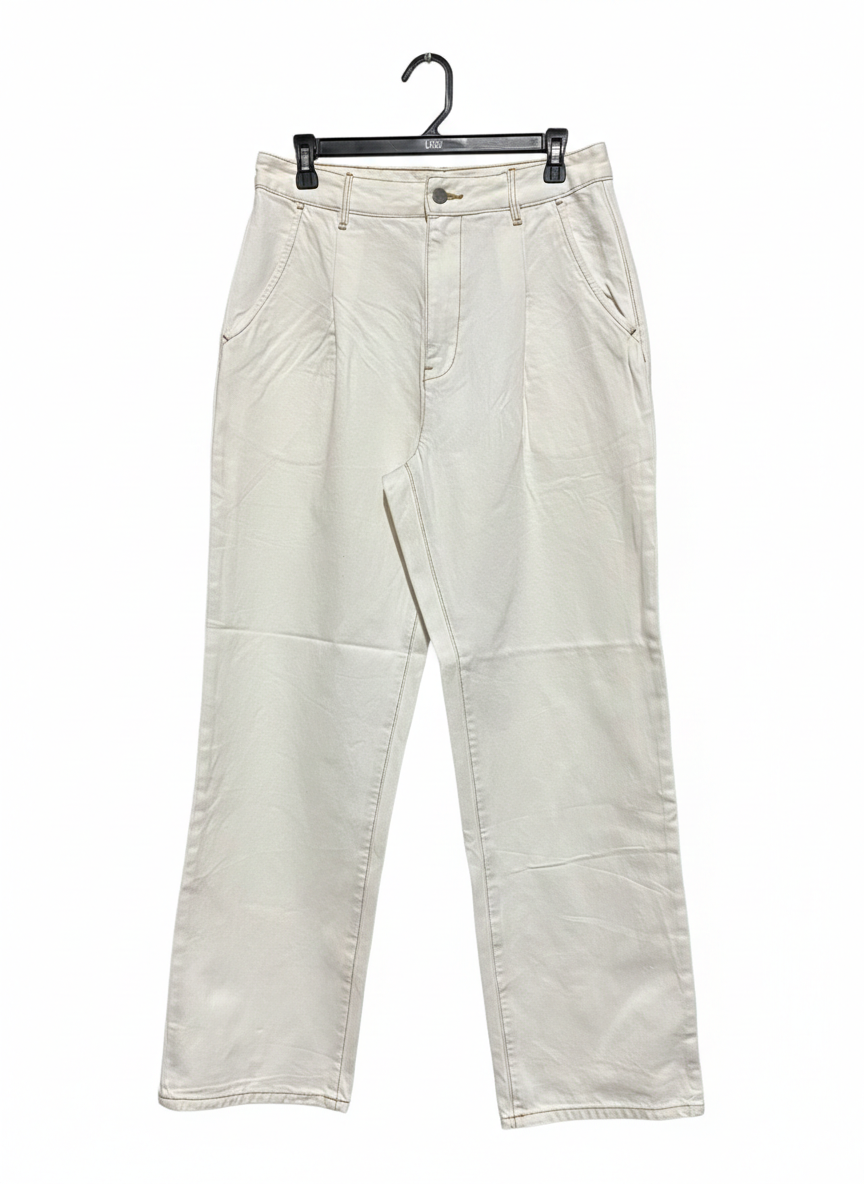 COUNTRY ROAD |XL| WAIST 32||B12| Offwhite Wide Leg High Jeans