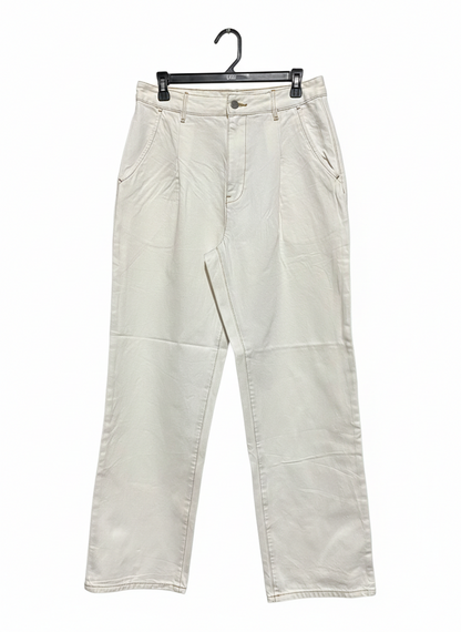 COUNTRY ROAD |XL| WAIST 32||B12| Offwhite Wide Leg High Jeans