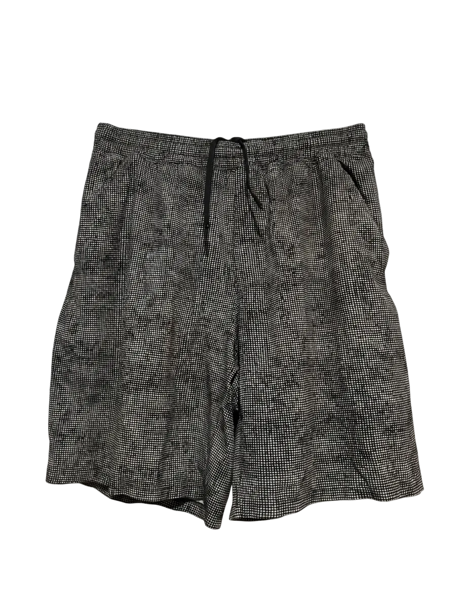 LULULEMON | L| WAIST 30| GREY TEXTURED ELASTICATED WAIST SHORTS