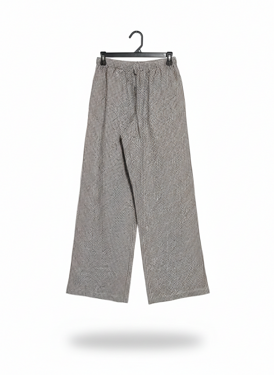 ANKO |M| WAIST 27|C1| CLASSIC GREY MICRO-GINGHAM LOUNGE PANTS