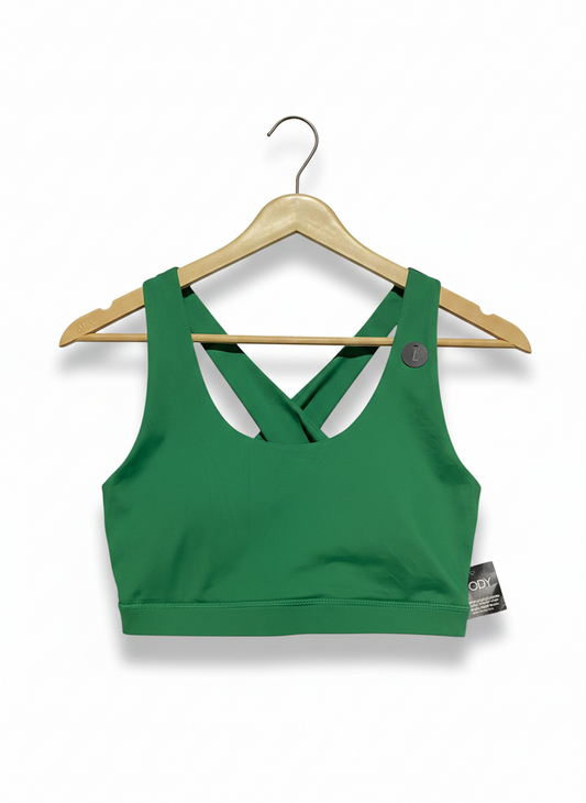 COTTON ON |L| BUST 15| PREMIUM EMERALD GREEN CROSS-BACK SPORTS BRA