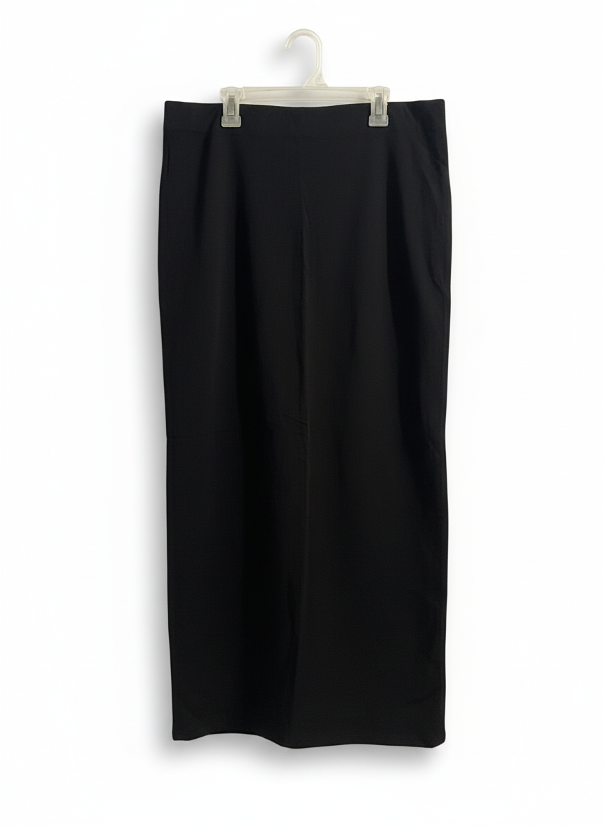 H&M|L|WAIST 32|BLACK WIDE-LEG MIDI SKIRT