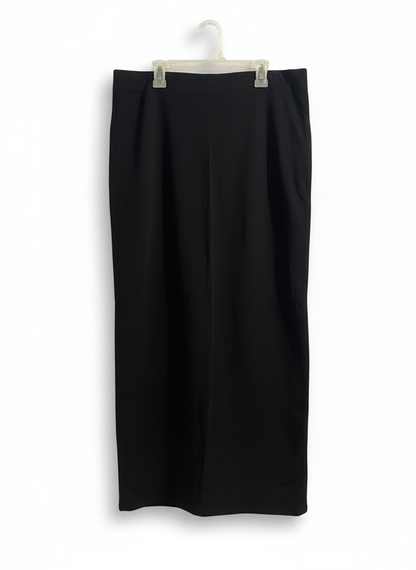 H&M|L|WAIST 32|BLACK WIDE-LEG MIDI SKIRT