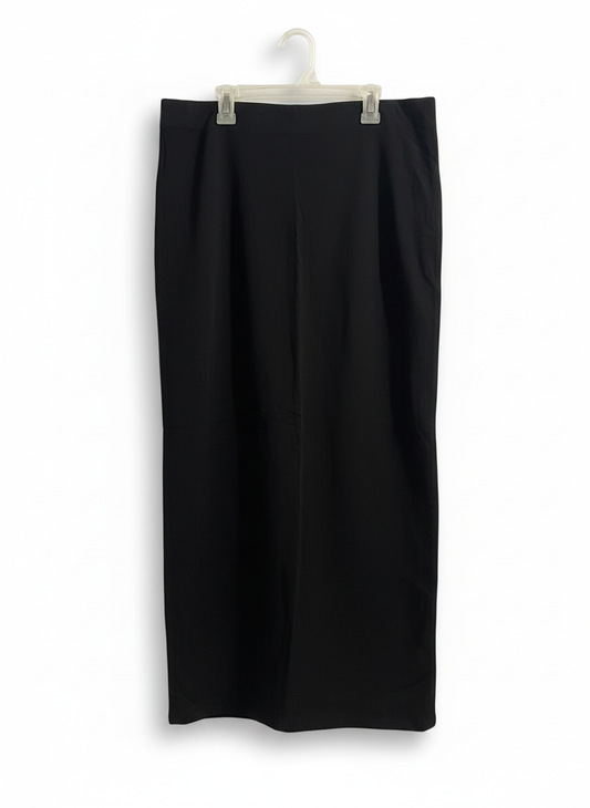 H&M|L|WAIST 32|BLACK WIDE-LEG MIDI SKIRT