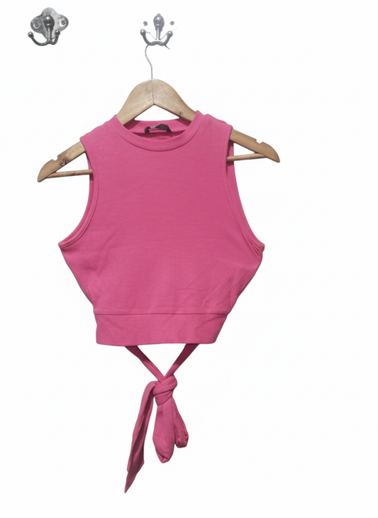 SHEIN Sleeveless Pleated Halter Neck Dress