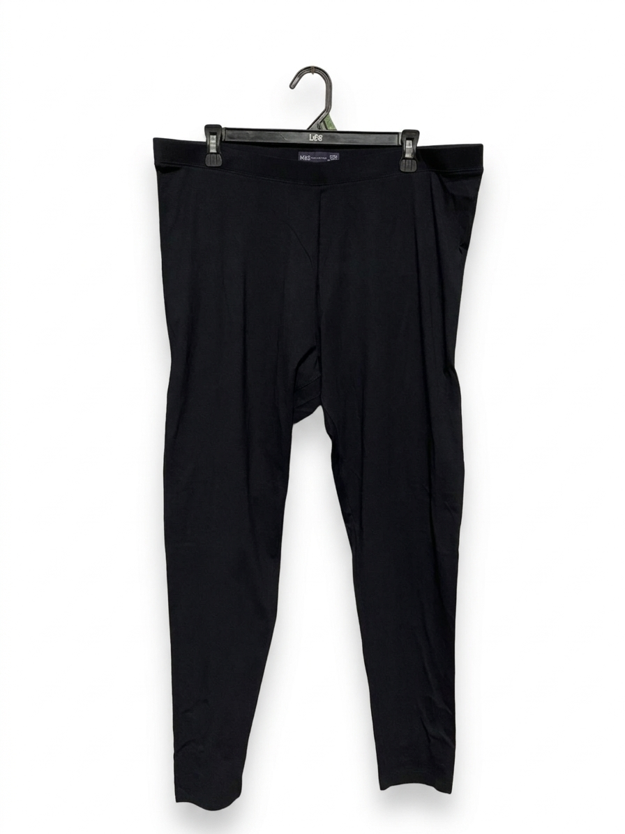 M&S |XXL| WAIST 38| B8| WOMEN'S CLASSIC COTTON RICH LEGGINGS - BLACK