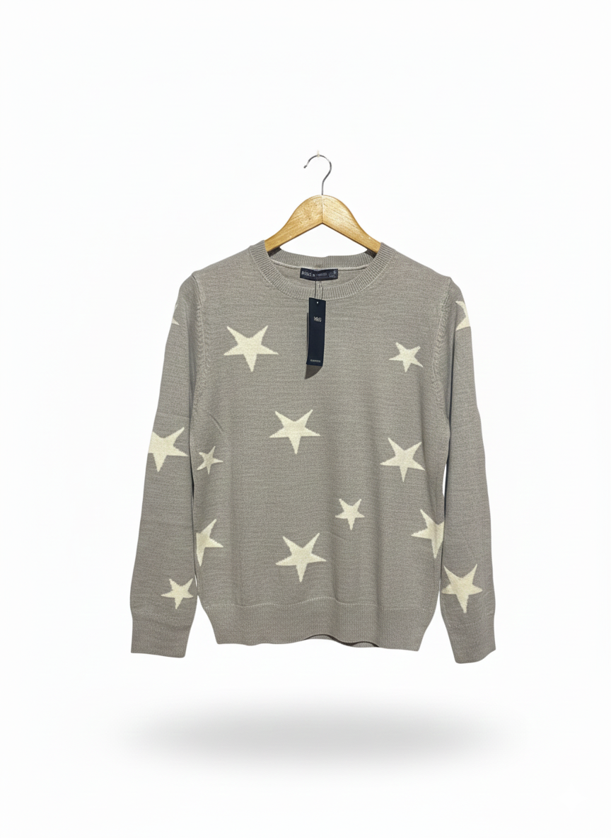 MARK&SPENCER|M|BUST 19|Supersoft Star Crew Neck Jumper