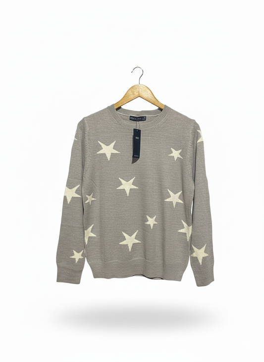MARK&SPENCER|M|BUST 19|Supersoft Star Crew Neck Jumper