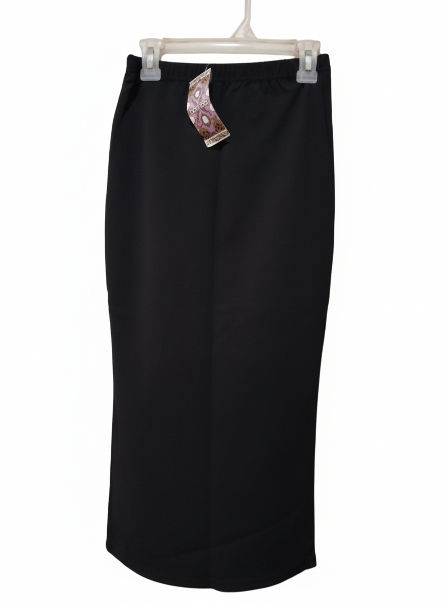 BOOHOO Black Pencil Skirt With An Elastic Waistband