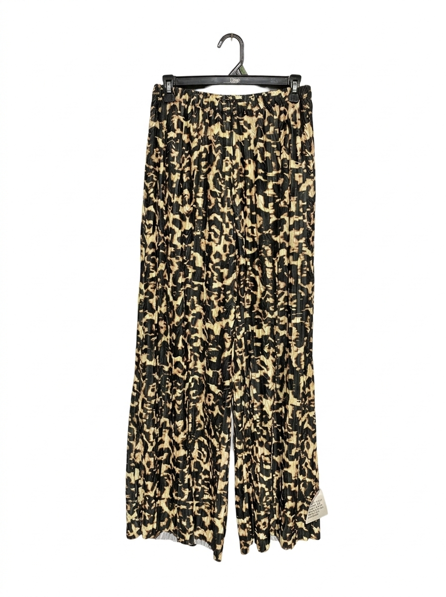 TOPSHOP |M| WAIST 28| PLEATED ANIMAL PRINT WIDE-LEG TROUSERS