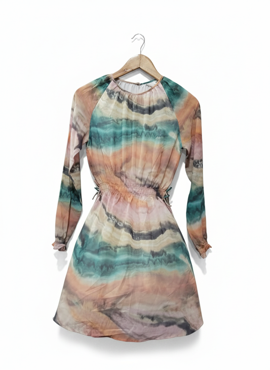 H&M Tie-Dye Print SMOKDETAIL Dress