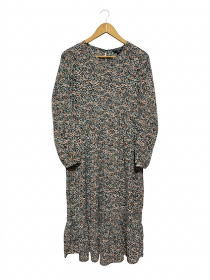 BRAVE SOUL |M| BUST 19| B9| VINTAGE-INSPIRED FLORAL DITSY PRINT MIDI DRESS FOR WOMEN