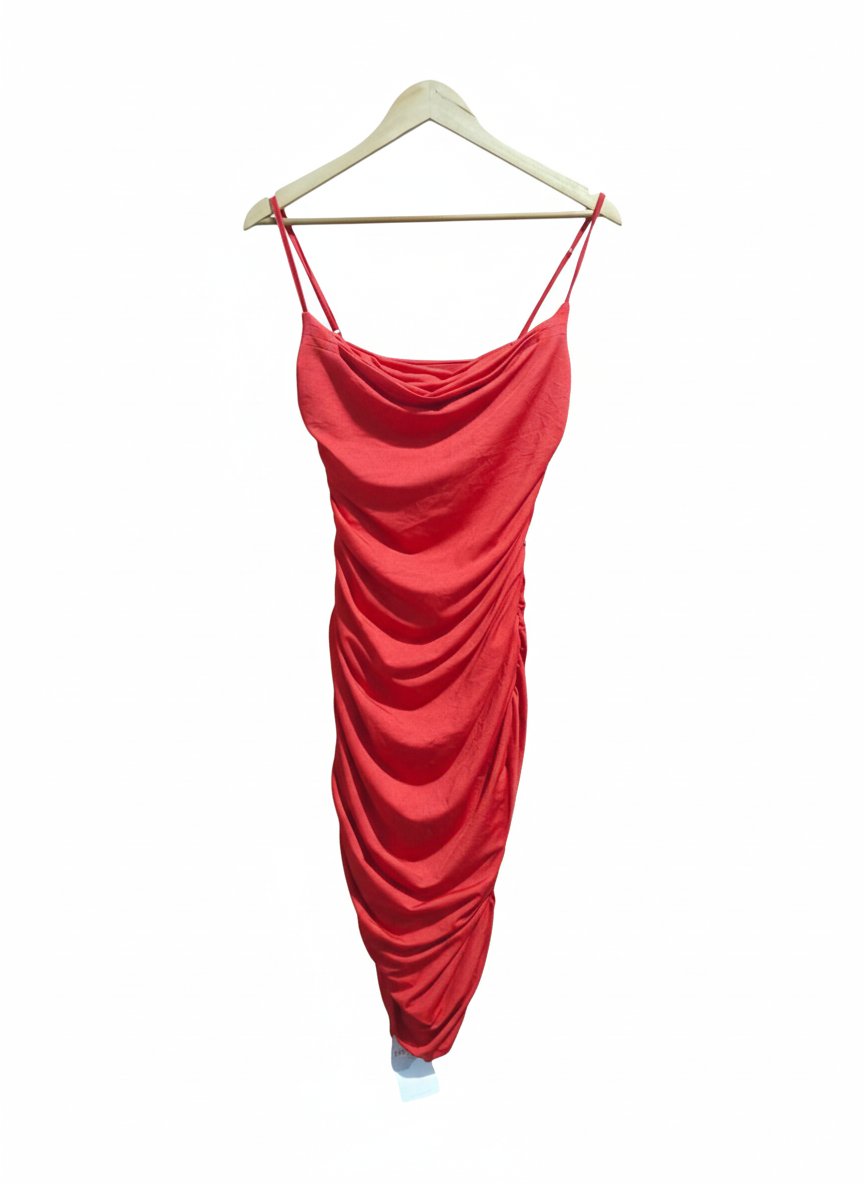 MARTHEA|M|BUST 14|Soft Slinky Cowl Neck Mini Dress