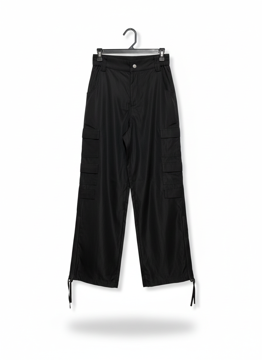 VALLEY GIRL |S| WAIST 25| BLACK MULTI-POCKET CARGO PANTS