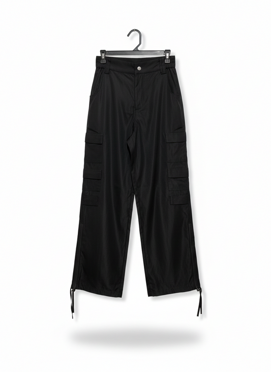 VALLEY GIRL |S| WAIST 25| C7| BLACK MULTI-POCKET CARGO PANTS