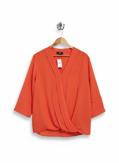 Wallis Red V-Neck Women's Blouse