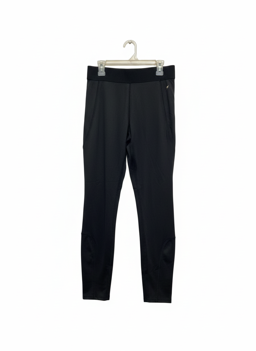 ATMOSPHERE|S|WAIST 39|Women's Black Athletic Pants: Slim Fit, Ankle Zippers & Pocket
