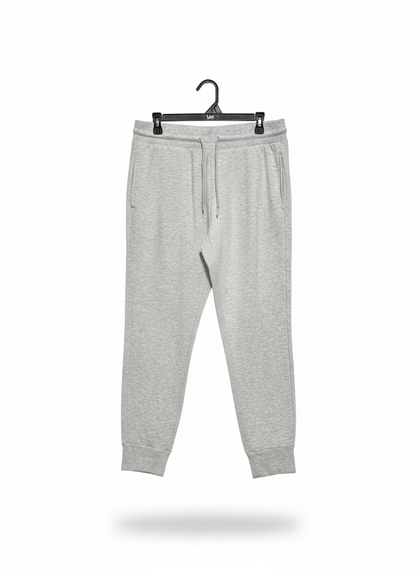90 DEGREE|L|WAIST 32||C1|HEATHER GREY COTTON BLEND CUFFED JOGGERS