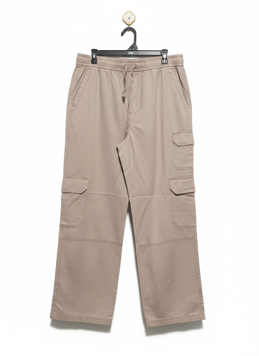 ANKO |XL| WAIST 34| HIGH-RISE UTILITY CARGO PANTS - CLASSIC TAN