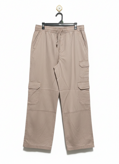 ANKO |XL| WAIST 34| HIGH-RISE UTILITY CARGO PANTS - CLASSIC TAN