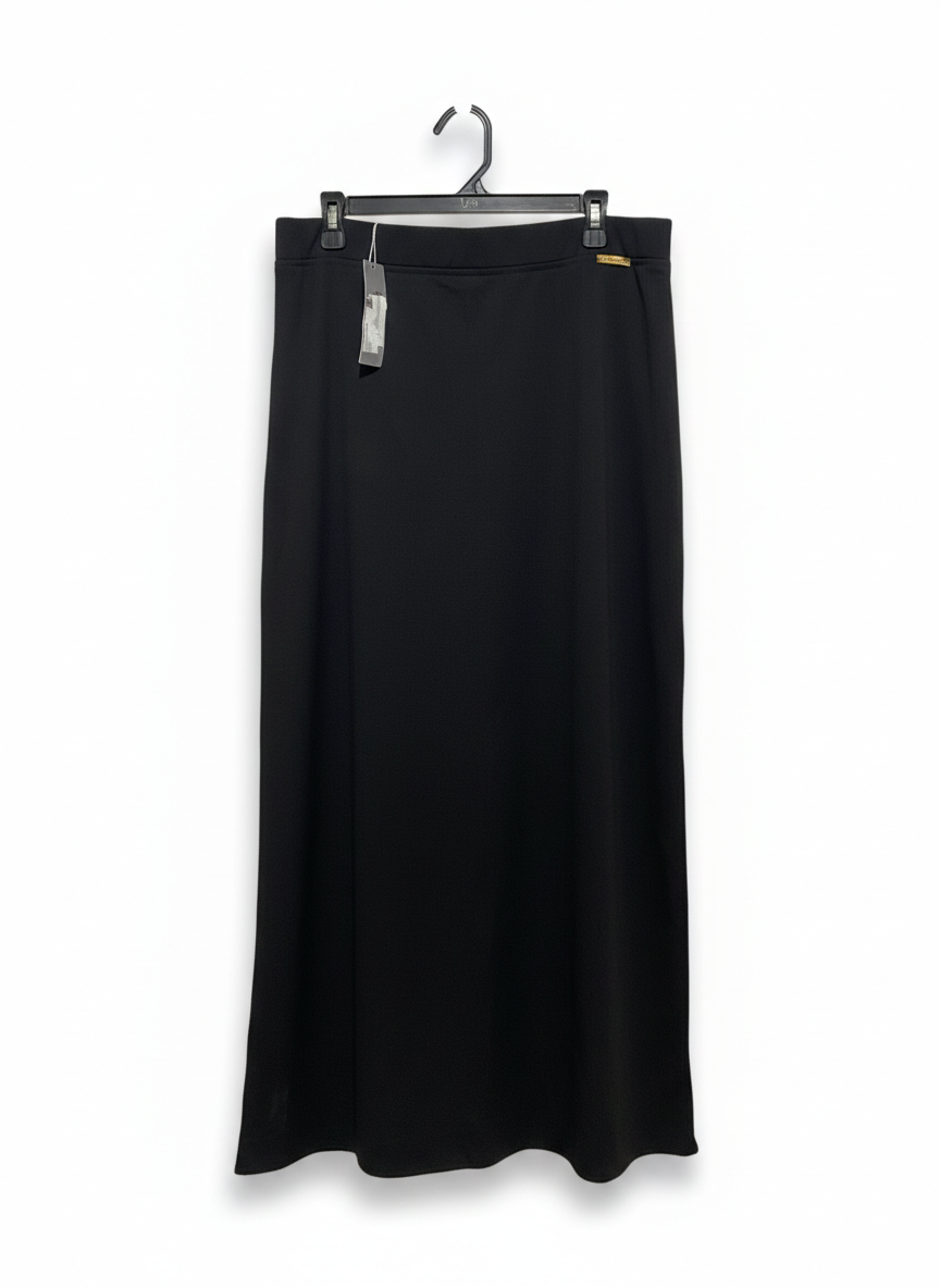 FUTURE |M| WAIST 28| B6| Black Stretch Knit Long Skirt