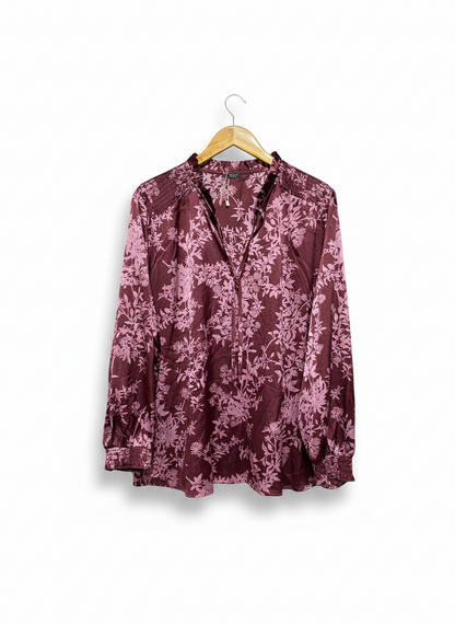 STUDIO |XL| Gilded Satin Smocked Blouse