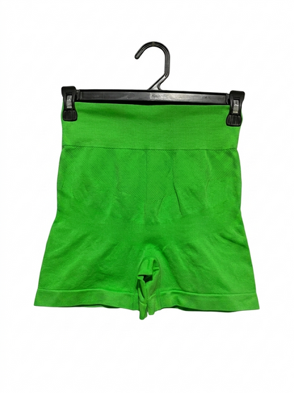 |S| WAIST 24| B11| VIBRANT NEON GREEN HIGH-WAISTED SEAMLESS PERFORMANCE SHORTS