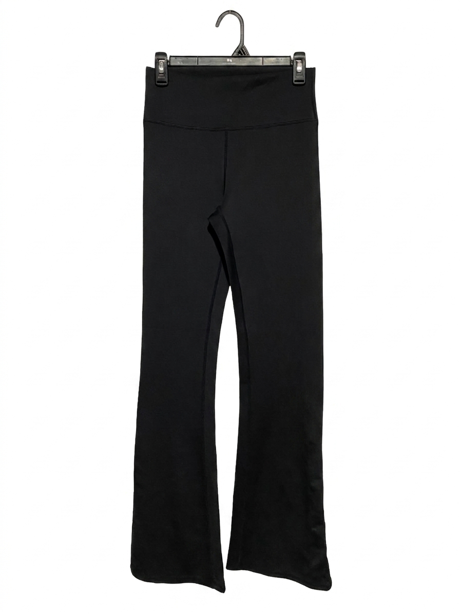 ECHT |S| WAIST 26| B20| PREMIUM HIGH-RISE FLARED YOGA PANTS IN JET BLACK