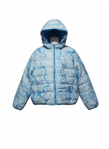 Wild Fable Woman’s Blue Hooded Puffer Jacket W-20 / L-21