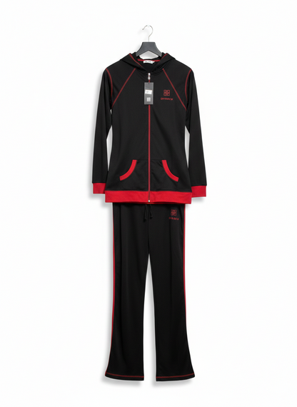 GIVENCHY |L| B6| WOMEN’S BLACK AND RED PERFORMANCE TRACKSUIT