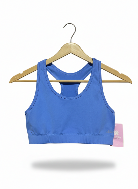 ELL & VOO |S| BUST 13| BLUE RACERBACK SPORTS BRA