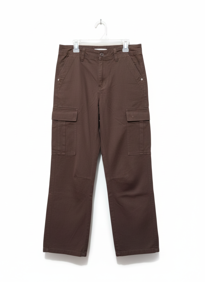 JAY JAYS CARGO|S|WAIST 28|Chocolate Brown Wide Leg Cargo Pants