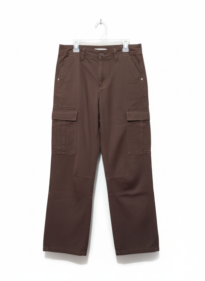 JAY JAYS CARGO|S|WAIST 28|Chocolate Brown Wide Leg Cargo Pants