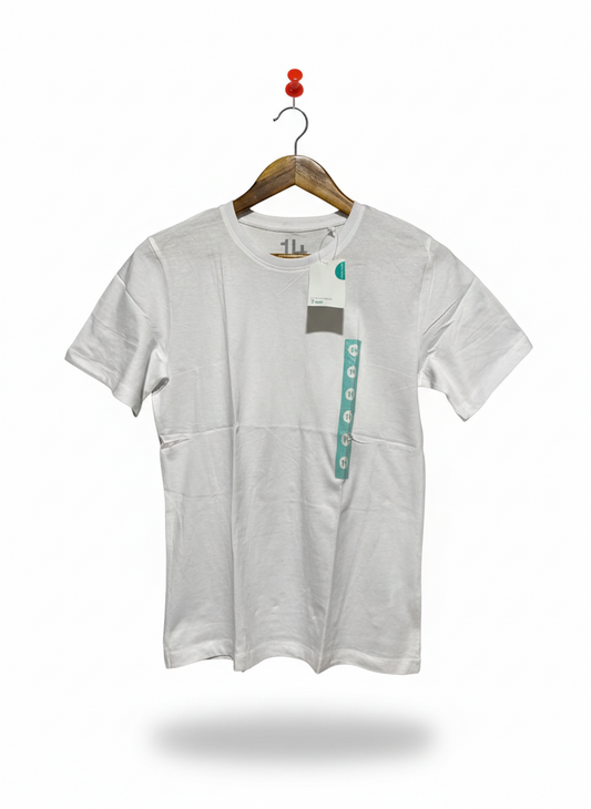 BRILLIANT BASICS |L| BUST 17| C1 |WHITE COTTON CREWNECK T-SHIRT