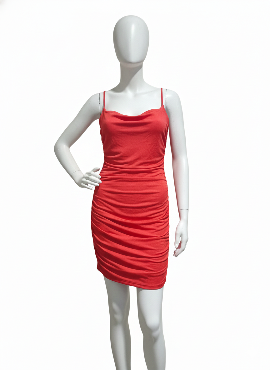 MARTHEA|M|BUST 14|Soft Slinky Cowl Neck Mini Dress