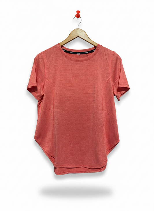 CIRCUIT |L| BUST 20|B10| VIBRANT CORAL TEXTURED ACTIVE PERFORMANCE T SHIRT